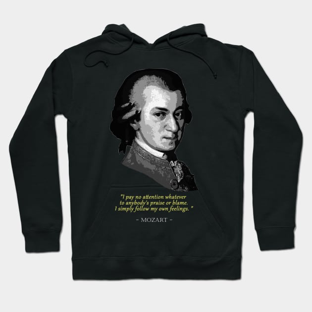 Mozart Quote Hoodie by Nerd_art